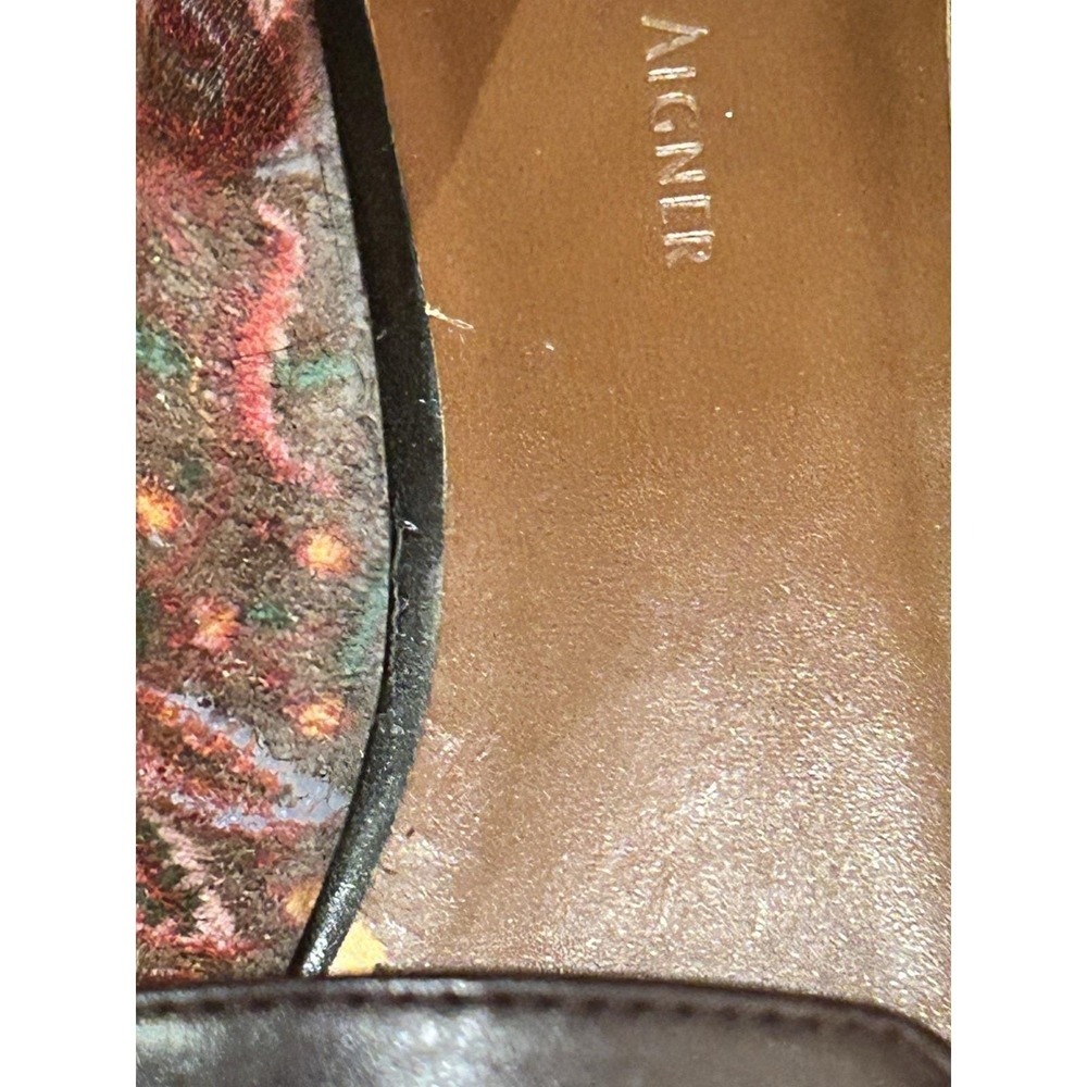 Etienne Aigner 7.5 Madge Leather Buckle Classic Conservative‎ Career Block Heels - Picture 7 of 10